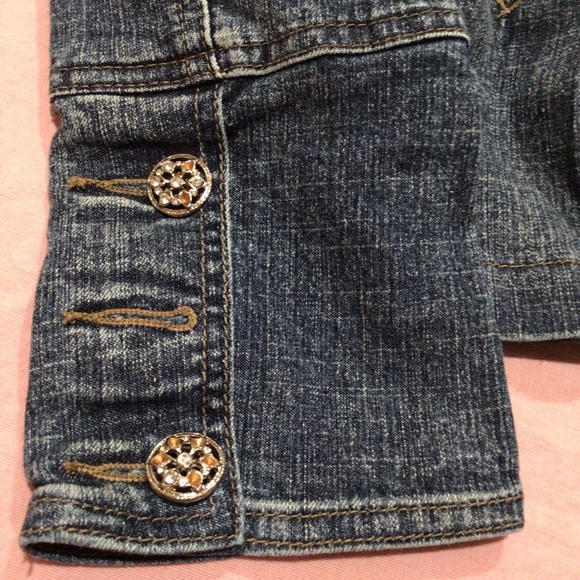 ❤️Vintage Baccini light sparkle jean jacket size large - Picture 10 of 12